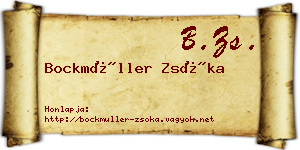 Bockmüller Zsóka névjegykártya